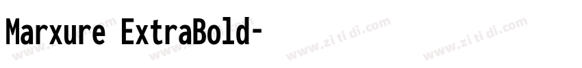 Marxure ExtraBold字体转换
